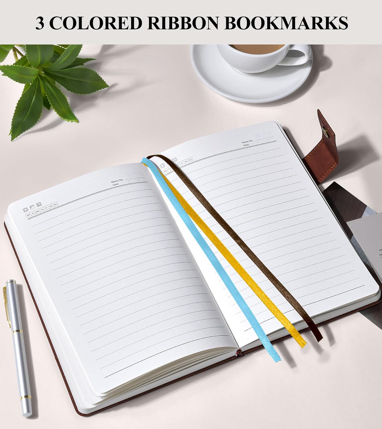 PAIBAS A5 Leather Journal Notebook, 365 Pages Thick Hardcover Lined Journal for Men & Women, Medium 5.9" x 8.4" College Ruled Notebooks for Work, School, Travel, Business,Note Taking,Writing Diary