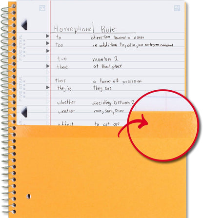 Five Star Spiral Notebook + Study App, 5 Subject, Wide Ruled Paper, 8" x 10-1/2", 200 Sheets, Fights Ink Bleed, Water Resistant Cover, Tidewater Blue (73196)