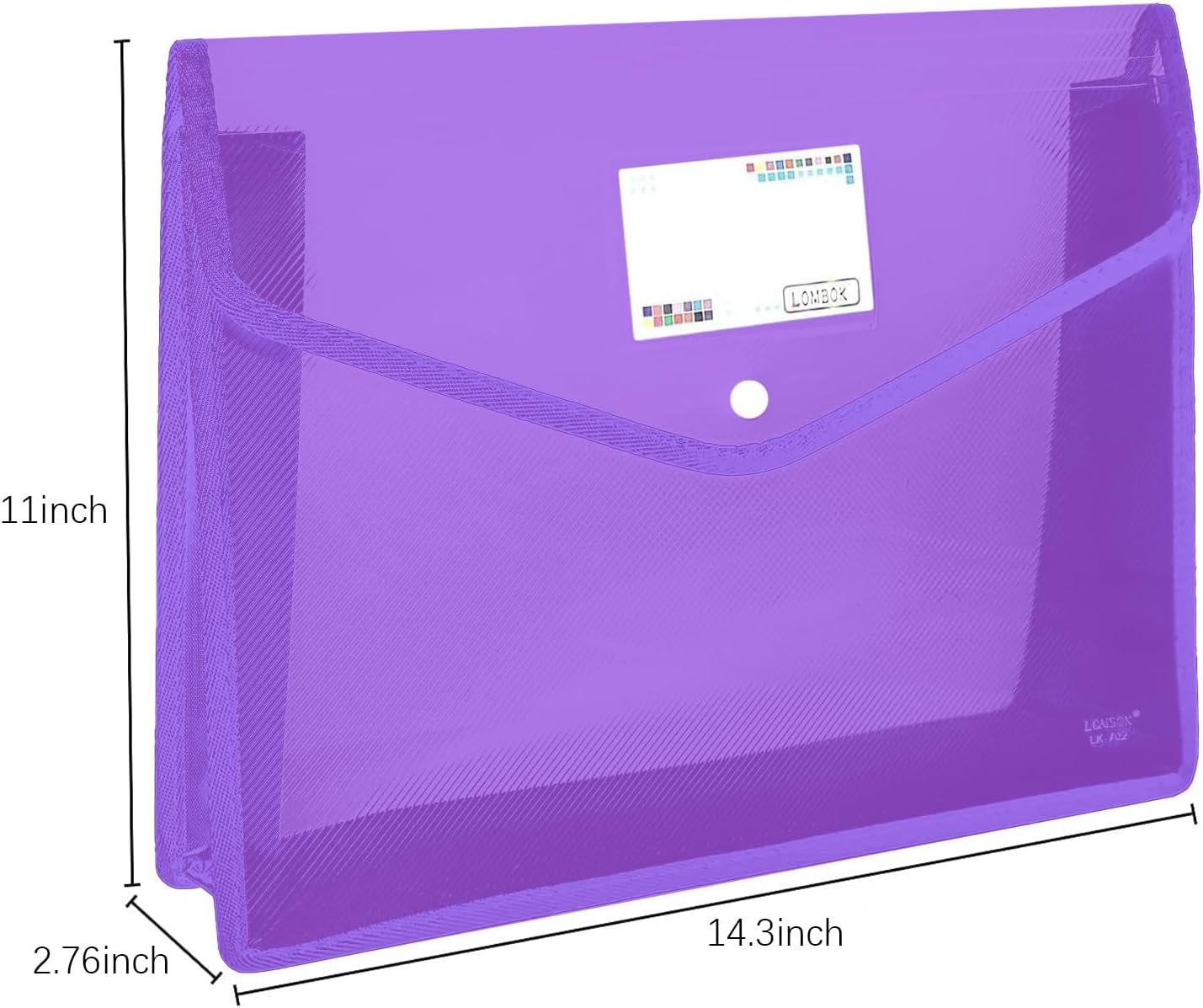 YoeeJob Plastic File Folders Legal Size Expandable Document Folder with Snap Button Closure, A4 Expanding File Wallet Envelopes Pouch with Label Pocket, 2 Packs, Black