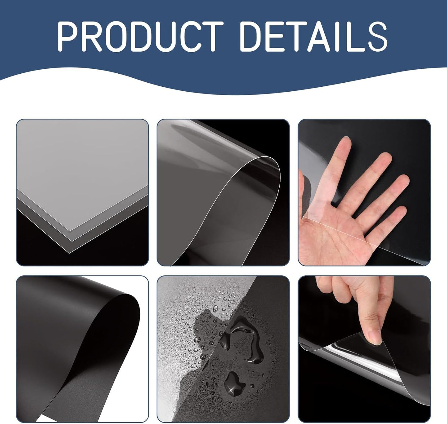 VOKOY 60 Pack 8.5x11 Inches Binding Covers and Backs Set, Letter Size Quality Un-Punched Report Covers, 30 Pcs 10mil Clear Binding Covers 30 Pcs 12mil Black Plastic Covers for Home Office School