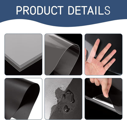 VOKOY 60 Pack 8.5x11 Inches Binding Covers and Backs Set, Letter Size Quality Un-Punched Report Covers, 30 Pcs 10mil Clear Binding Covers 30 Pcs 12mil Black Plastic Covers for Home Office School