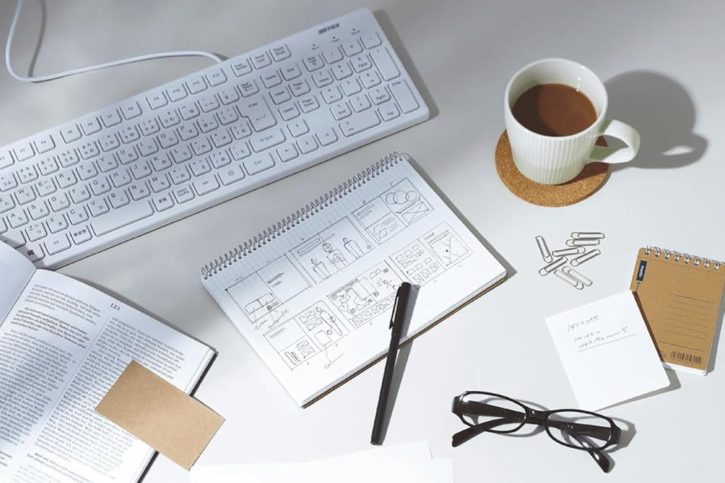 Maruman Spiral Note Basic Lined Notebook- A5, 8.31" x 6.26", 150 Sheets / 300 Pages, 6.5mm Narrow Ruled Journal, Perforated Pages & Wire-Bound to Lay Flat, Sturdy Kraft Cover, Made in Japan