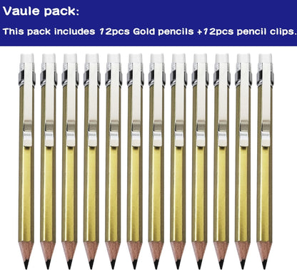 Adhere 25pcs Golf Pencils with Eraser Pre sharpened Hexagon half Wooden Pencils Graphite 2B for Golf Event Scoring,Classroom,Wedding,Company Meetings,Pew, Pocket (Nature)