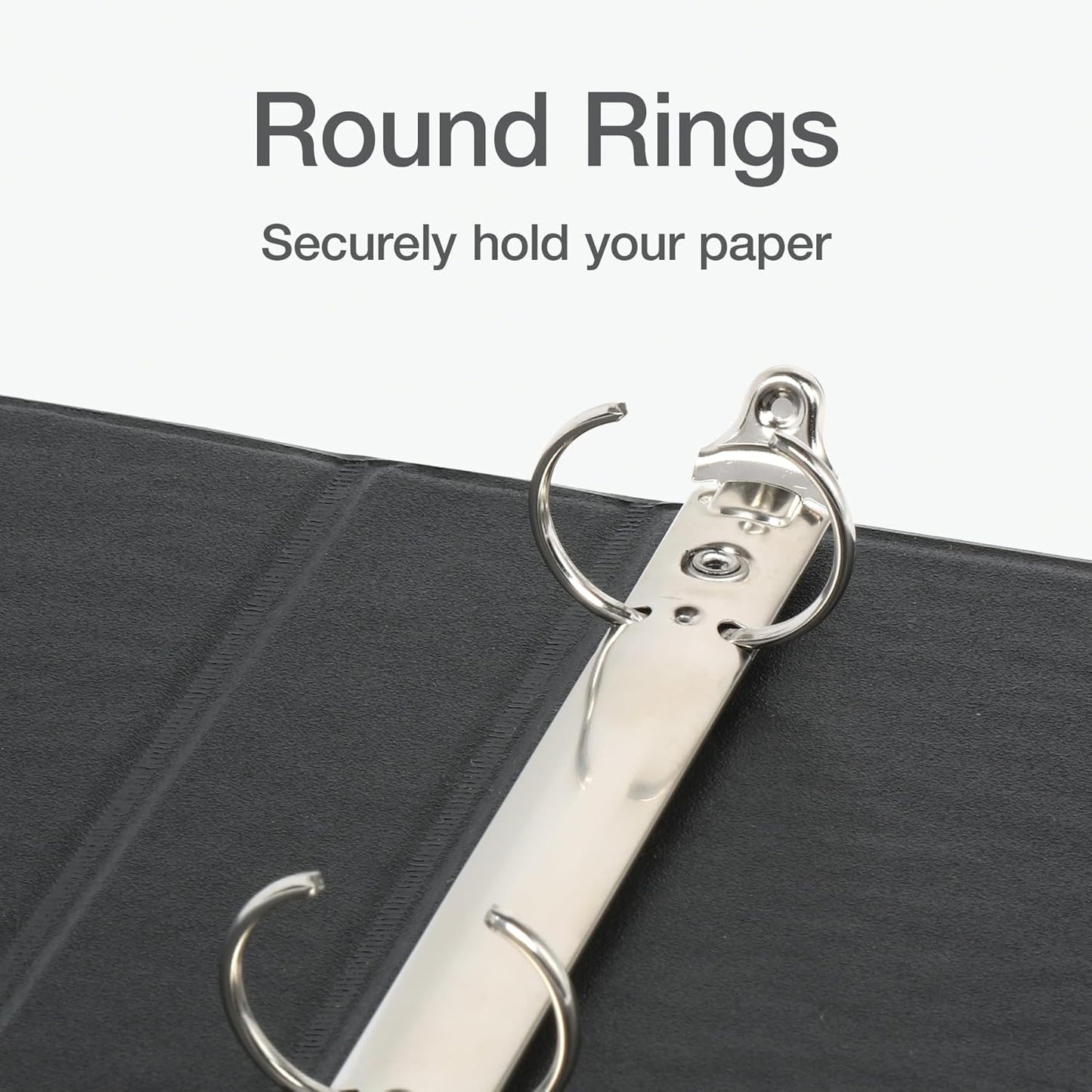 Oxford Ring Binders, 1.5" Round Ring Binders, View Binder, Covers on 3 Sides, XtraLife Hinge, Non-Stick, PVC-Free, White, 350 Sheet Capacity (1002547)