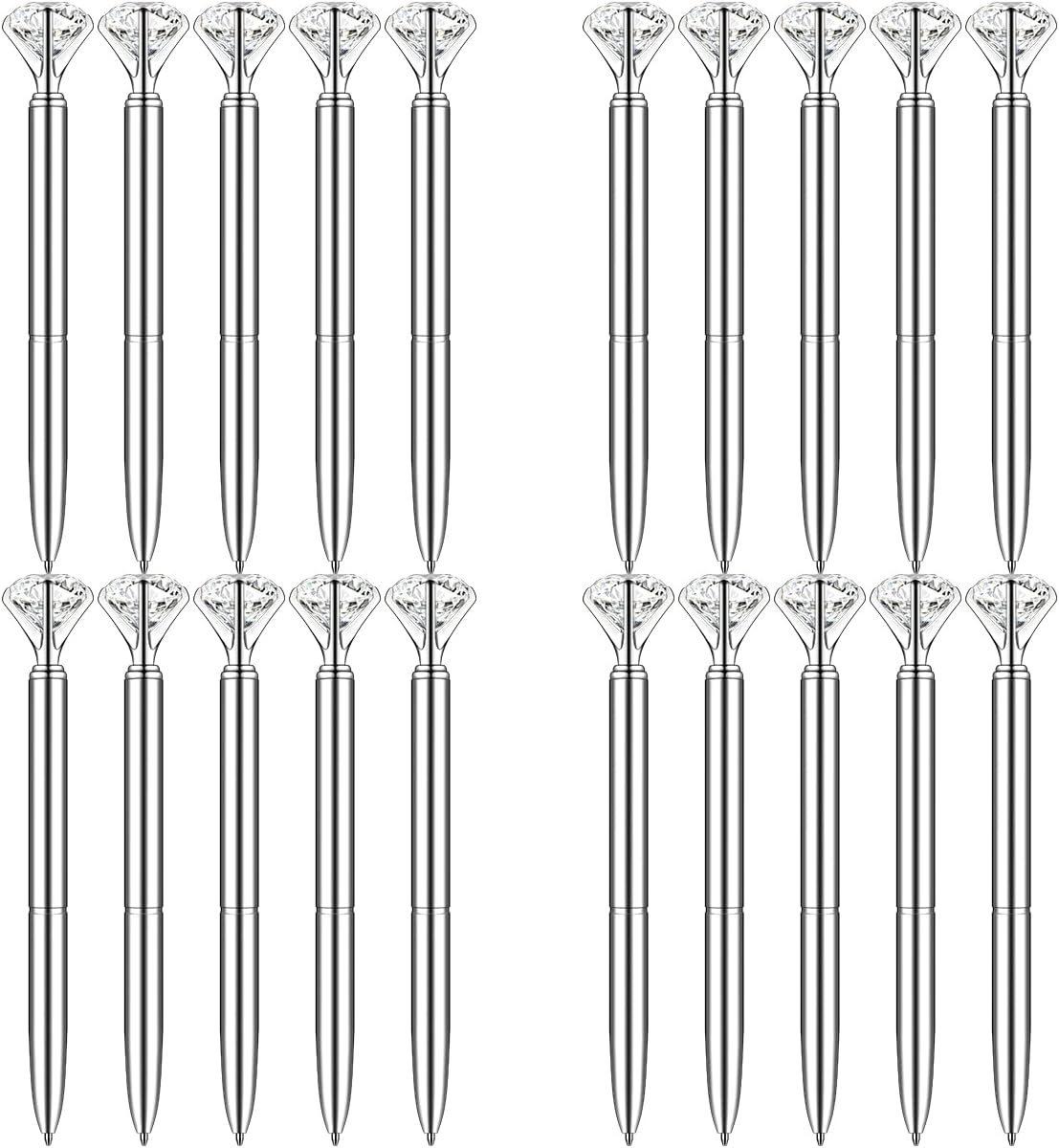 PASISIBICK 3.2 in Black Ink Ballpoint Pen Refills for Metal Diamond Pen(Pack of 20)
