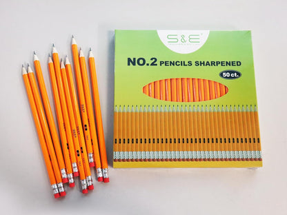 S & E TEACHER'S EDITION 360pcs Pre-sharpened Pencils with eraser top, No.2 pencils #2 HB pencil, Golf, Classroom, Pew, Back to school, 360 pcs/box