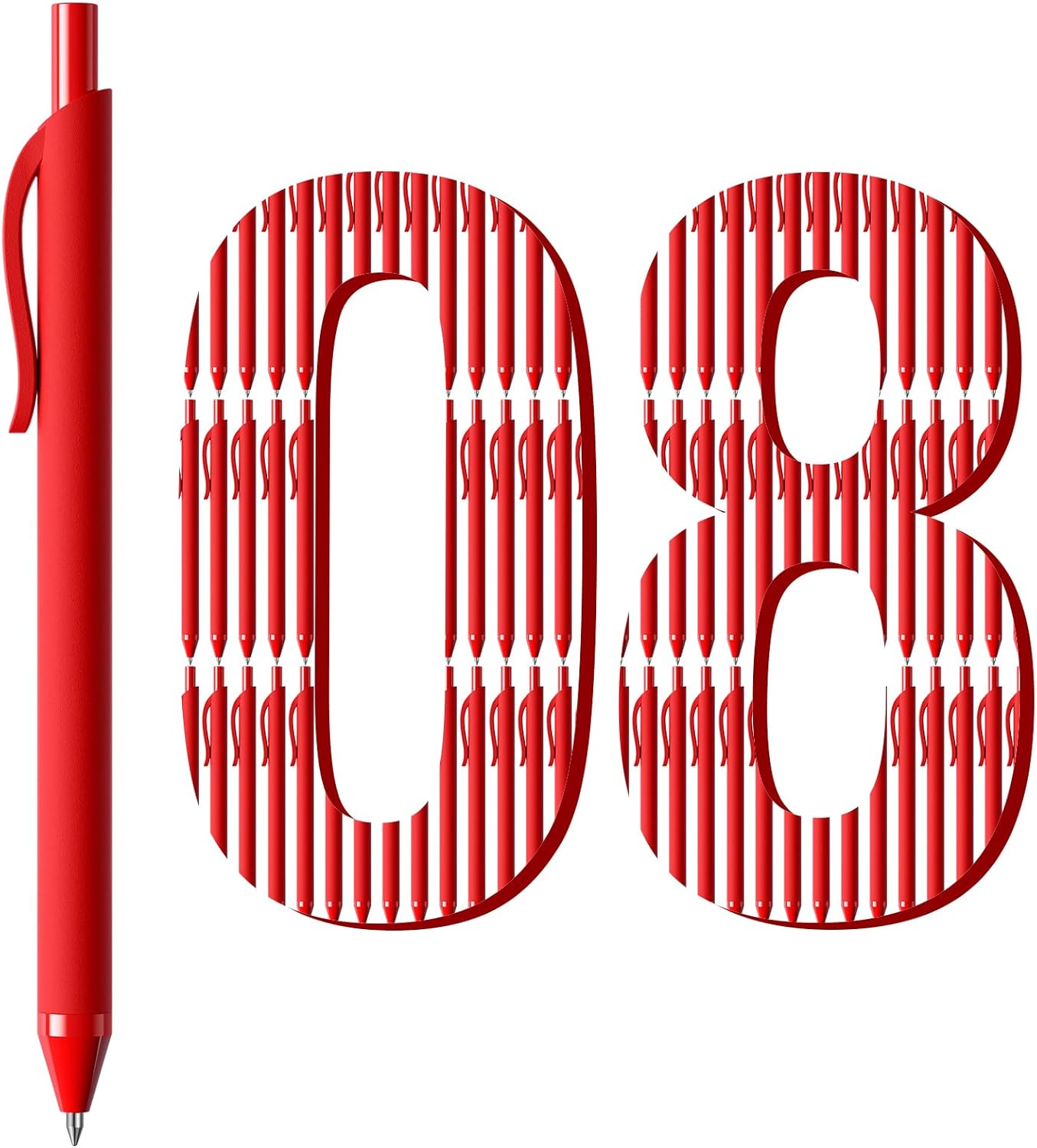 Bulk Pens - 108 Pack Black Pens 1.0MM Medium Point Ballpoint Pens, Smooth Writing No Bleed Retractable Ball Point Pen (Black)