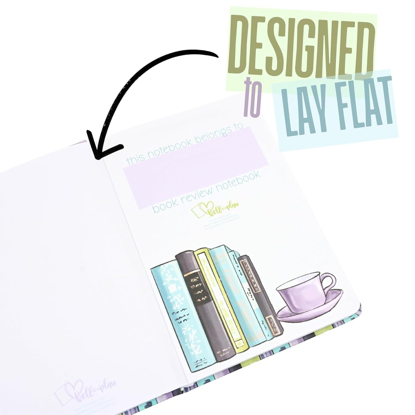 kellofaplan Reading Journal Book Review Notebook, A5 Size, Book Bound, 124 Premium Sheets, 80lb Paper, Personal Reading Tracker with Space for Titles, Ratings, Quotes, Reflections