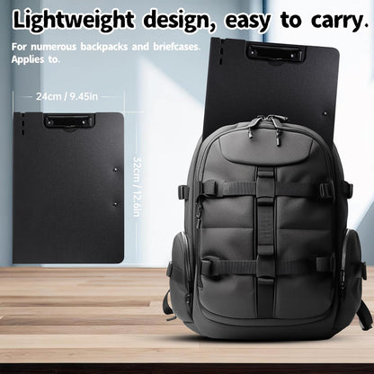 FRETONBA Clipboard Folder, A4 Foldable Clipboard with Horizontal and Vertical Double Metal Clips, 360 Degree Foldable Binder Clipboards with Pen Holder, File Cover Work Folder Clipboards, Green