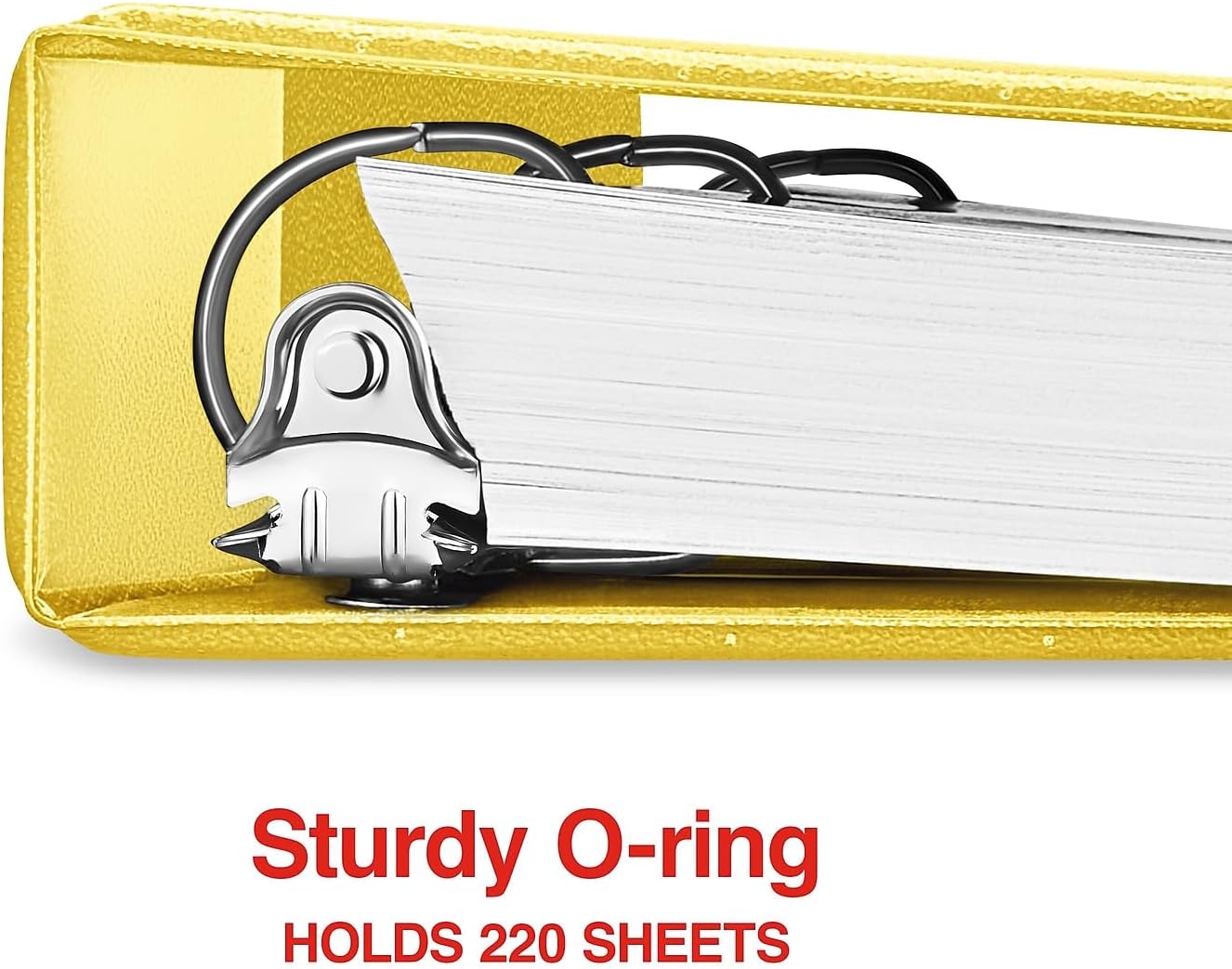 Staples Standard 2-Inch 3-Ring View Binder, Holds Up to 450 Sheets, Orange, Durable Binder for Office & School