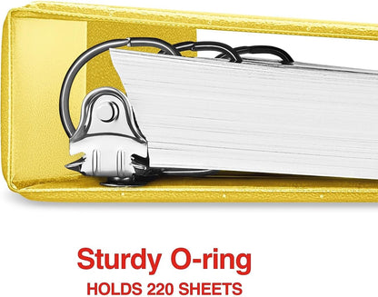 Staples Standard 2-Inch 3-Ring View Binder, Holds Up to 450 Sheets, Orange, Durable Binder for Office & School