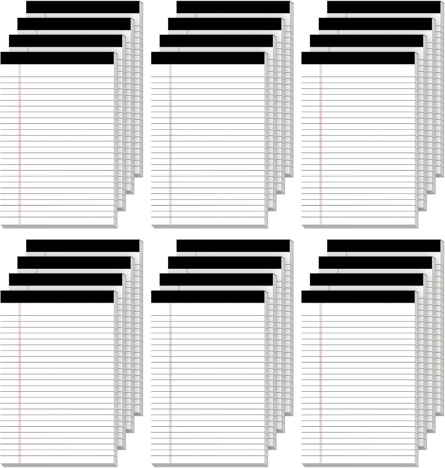 Nichela 5" x 8" Note Pads 12 Pack of Legal Pads 30 Sheets Notepad College Ruled Small Writing Pads Perforated Pages Paper Pads 80GSM Heavyweight Paper Note Pads for Home, Office, or School