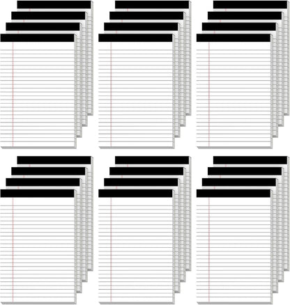 Nichela 5" x 8" Note Pads 12 Pack of Legal Pads 30 Sheets Notepad College Ruled Small Writing Pads Perforated Pages Paper Pads 80GSM Heavyweight Paper Note Pads for Home, Office, or School