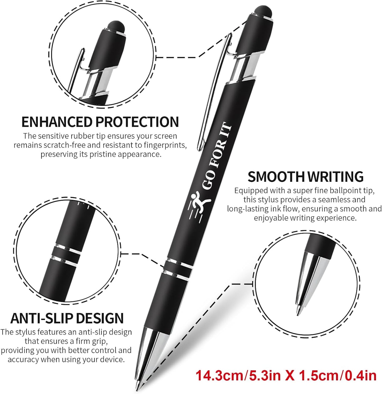 15 Pack Motivational Pen Set - Inspirational Quotes Retractable Ballpoint Pens for Office School Supplies, Encouragement Gifts for Women Men, Multicolor