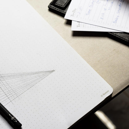 Notsu Graph Notepads 11 x 17 inch | Large Graphing Double Sided Drafting Pads with 1/4" Quad Grid Premium Thick Paper 120gsm