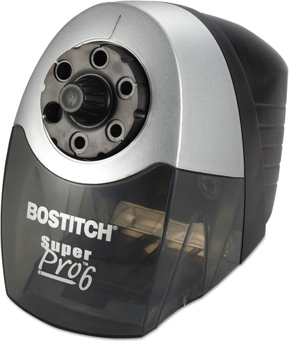 Bostitch Office QuietSharp Electric Pencil Sharpener, Heavy Duty Classroom or Office Use, Size Selector with 6 Different Sizes, Blue