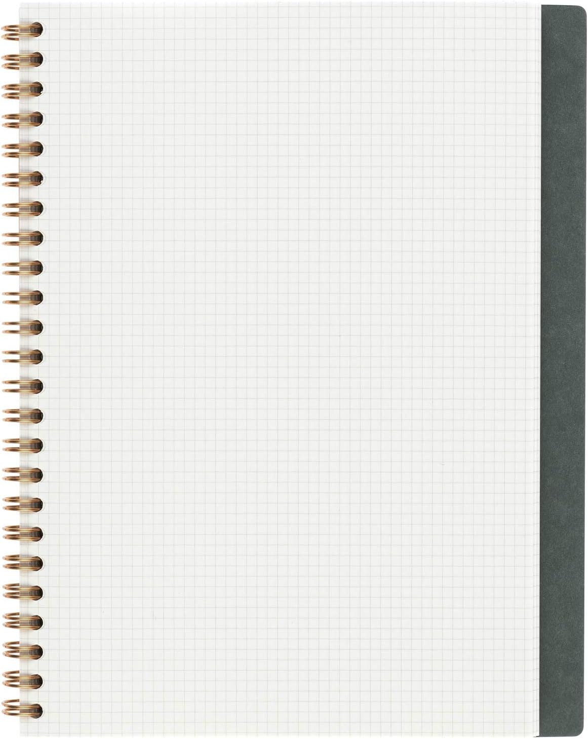 Maruman Septcouleur Grid Notebook- A5, 8.35" x 6.22", 100 Sheets / 200 Pages, 3mm Graph Paper Journal, Durable Rose Gold Wire-bound Spiral, Water Resistant Cover, Spicy Coral Pink, Made in Japan