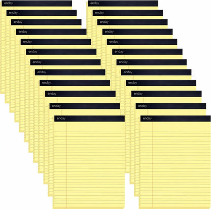 Enday 24 Pack Legal Pads 8.5 x 11 Inch, 50 Sheets per Notepad, White Note Pads, 1200 Sheets Writing Pads with Perforated Pages, White Paper Legal Pad for Work and Note-Taking