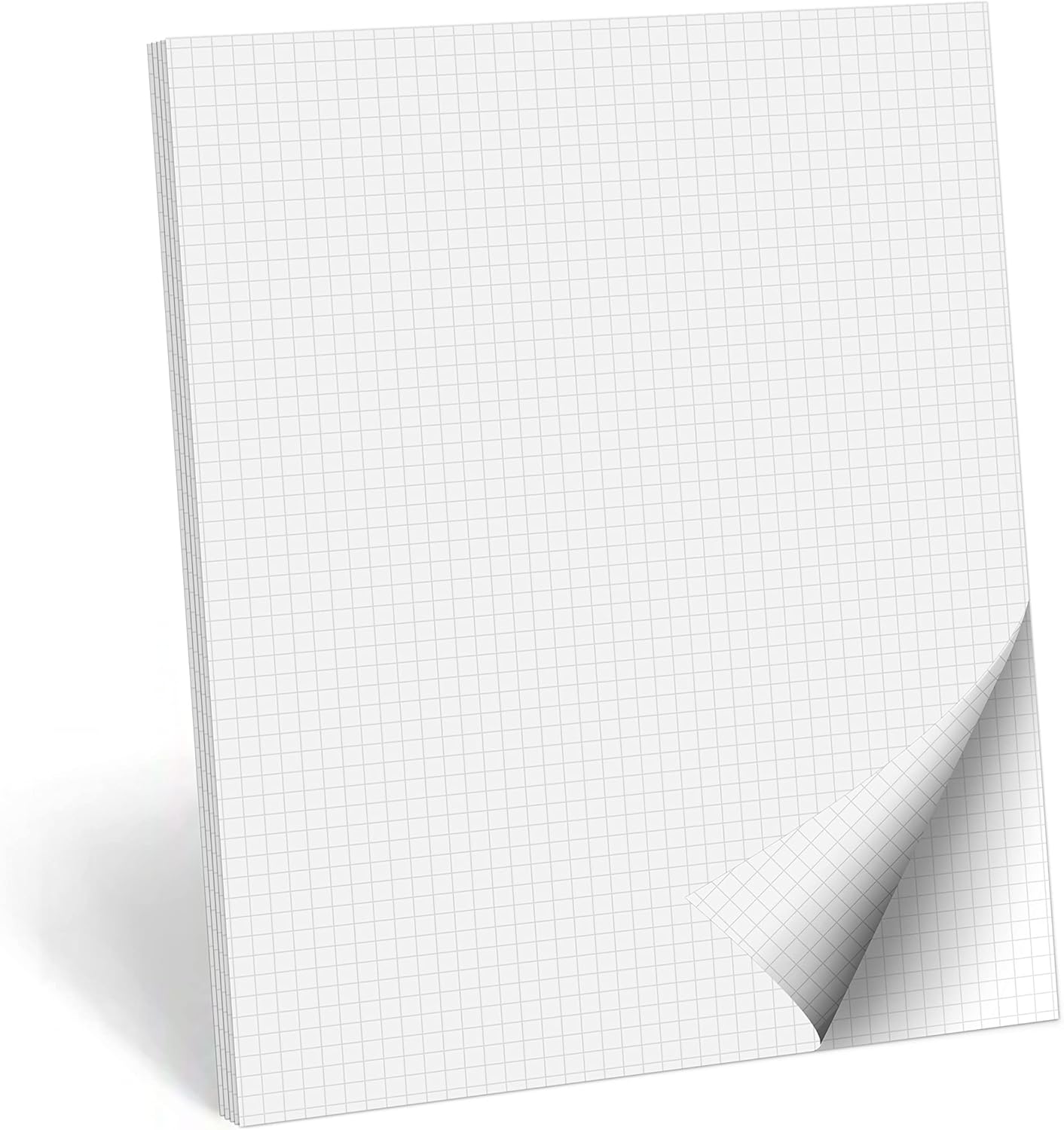 321Done Graph Paper Notepad - 50 Sheets (5.5" x 8.5") - 0.20" Grid Planning Note Pad - Thick Premium Paper - Made in USA - Plain White