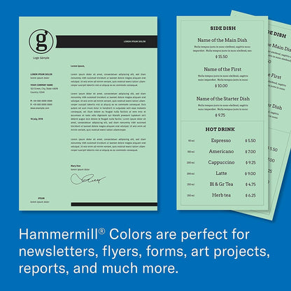 Hammermill Colored Paper, 20lb Pink Printer Paper, 8-1/2 x 11- 1 Ream (500 Sheets) - Made in the USA, Pastel Paper, 103382R