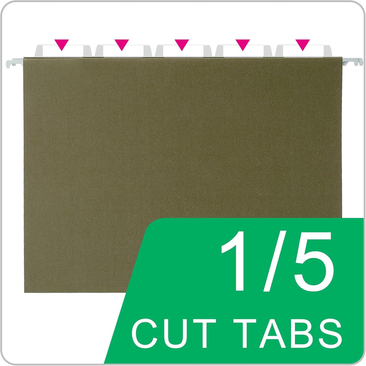 VZCPYTPM 25 Pack Hanging File Folders Letter Size,Pink Reliable Hanging Folders for Filing Cabinet,Reinforced Rods for Smooth Gliding,Includes 1/5 Adjustable Tabs & Inserts,Ideal for Home & Office