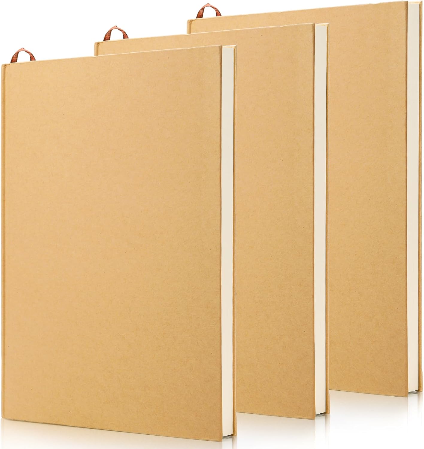 ZEAYEA 3 Pack 8.5 x 11 Inch Hardcover Sketchbook, Unlined Blank Notebook Journal, 120 Sheets/ 240 Pages Per Book, 100gsm Thick Paper, Ideal for Drawing, Art, Students and Office Supplies