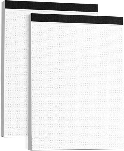 AILZFEI Graph Paper Notebook 8.5 x 11 Grid Paper Pad Quad Ruled, 2 Pack, 30 Sheets per Pad, White, 4x4 (4 Squares per inch), Easy-Tear Perforations, 8.5"x11" Quad Ruled Grid Paper Pad