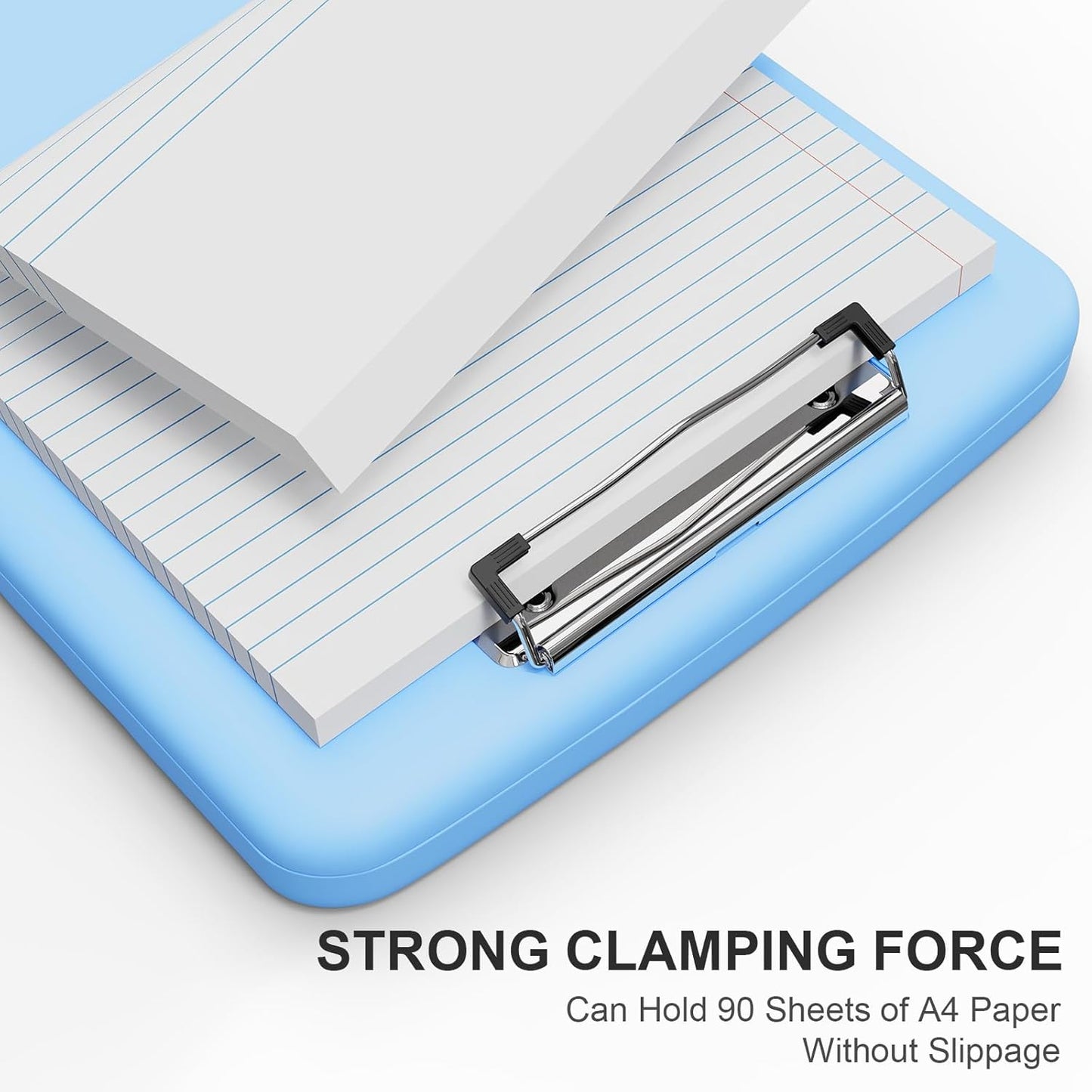 Plastic Clipboard with Storage, 8.5 x 11 Storage Organization Box Side-Opening, Heavy Duty Clip Board with Pen Holder and Paper Folder for Nurses, Teachers, Office & School Supply, Orange