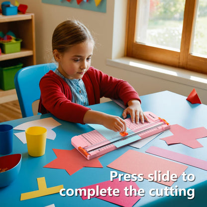 WORKLION Paper Cutter - A4 Paper Craft Cutter with Security Blade for Cut Gift Card, Coupon, Label, Cardstock, Photo, 12 inch Black Office Paper Trimmer