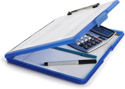 Dexas Slimcase 2 Plastic Clipboard with Storage and Side Opening, Black, Office Supplies Clipboards to Organize, Carry and Store, A4 Holder, Style and Functionality Nursing Clipboards