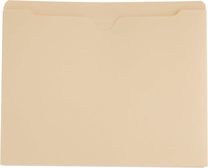 Amazon Basics Reinforced File Jackets, Letter Size, Straight-Cut Tab, 2 Inch Expansion, Manila, 50-Pack