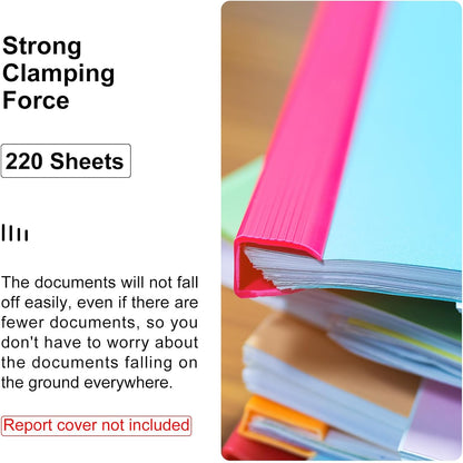 PATIKIL 20Pcs Binding Bars, 25mm Binding Bars Slide Grip 220 Sheets Capacity A4 Size Report Binder Presentation Binder for Report Cover Resume, White