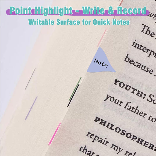 Color Arrow Sticky Tabs for Books - 600pcs Writable Index Labels for Precise Marking and Easy Page Location