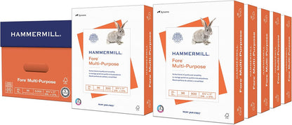Hammermill Printer Paper, Fore Multipurpose 20 lb Copy Paper, 8.5 x 11-1 Ream (500 Sheets) - 96 Bright, Made in the USA, 103267