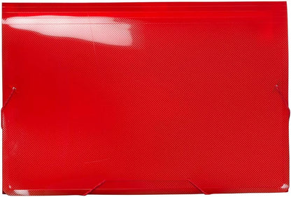 JAM Paper Accordion Folders - 13 Pocket Plastic Expanding File - Legal Size - 10 x 15 - Red - Sold Individually