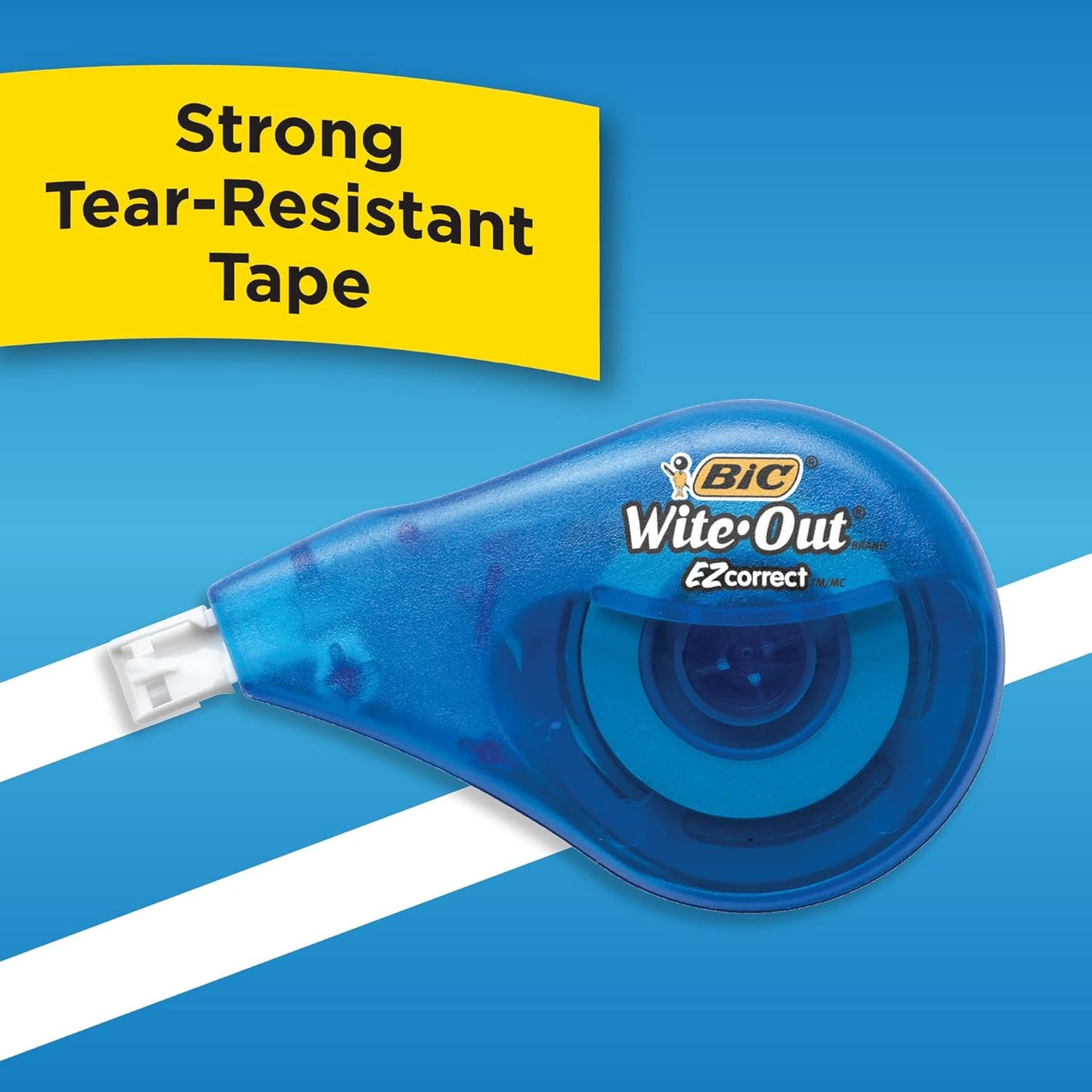 BIC Wite-Out EZ Correct Tear-Resistant Correction Tape with 39.3 ft of Tape, 10-Count Pack in White