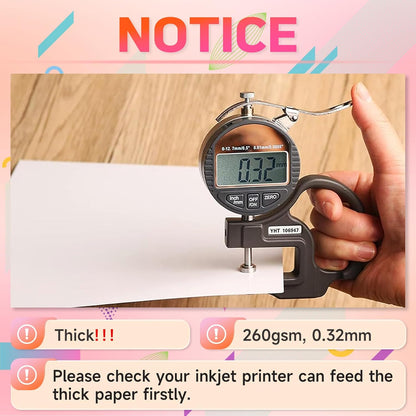 220 Sheets Photo Paper Glossy Inkjet 8.5x11 44lb 160Gsm A4 Letter Size Suitable for All Dye Ink Printers for Calendar Menu Brochure Paper Flyers Paper, Cards