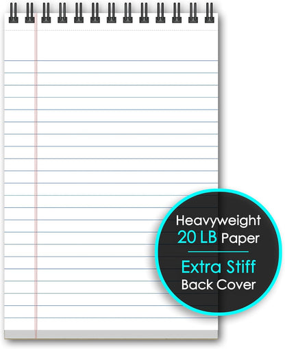iScholar iQ+ Premium Writing Pad, White, 6" x 9", 140 Sheets, Double-Wire (69200)