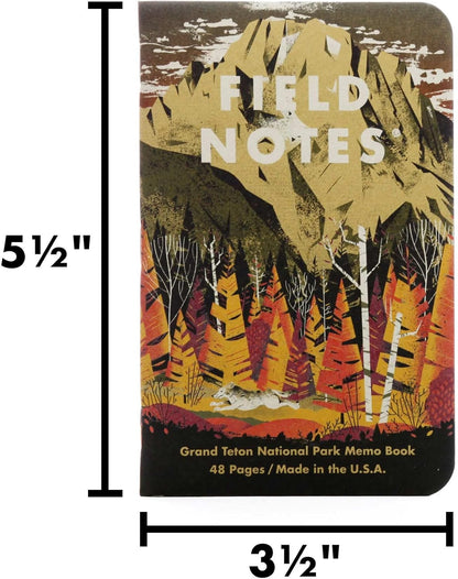 Field Notes: Original Kraft 3-Pack - Mixed Paper (1 Graph/Grid, 1 Ruled/Lined, 1 Plain/Blank) Memo Books - 48 Page Pocket Notebooks - 3.5" x 5.5"