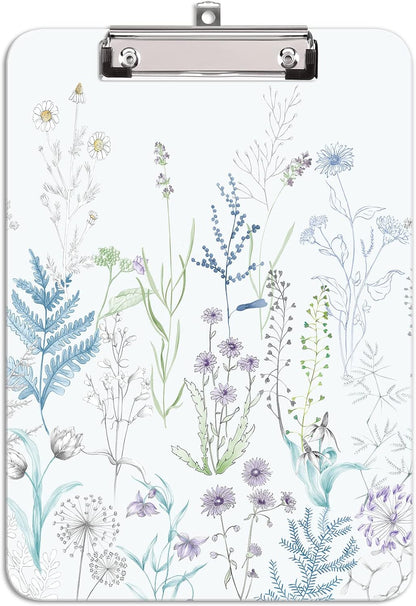 Hongri Plastic Cute Clipboard, Letter Size for Students, Teacher, Woman and Kids, Low Profile Clip, Decorative Pattern, Size 9 x 12.5 in, Dream Marble