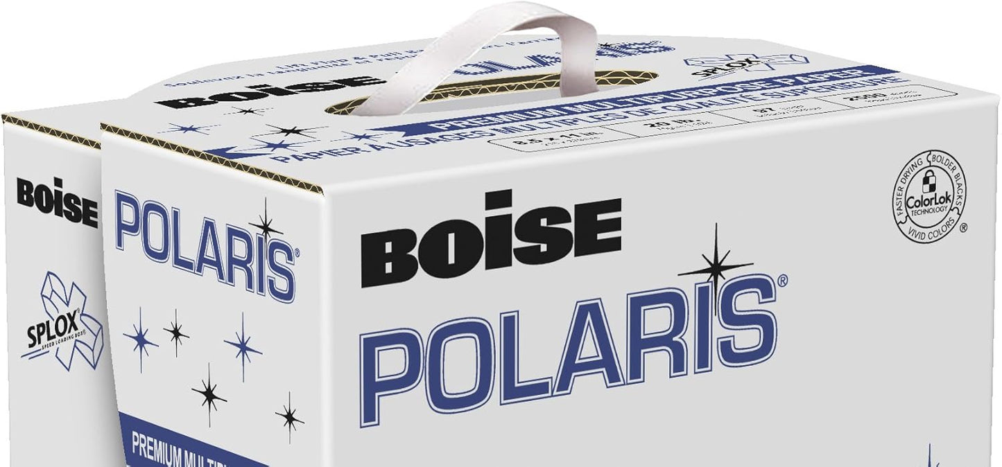 Boise Paper Premium Multipurpose Copy Paper | 8.5" x 11" Letter | 97 Bright White, 24 lb. | 10 Ream Carton (5,000 Sheets)