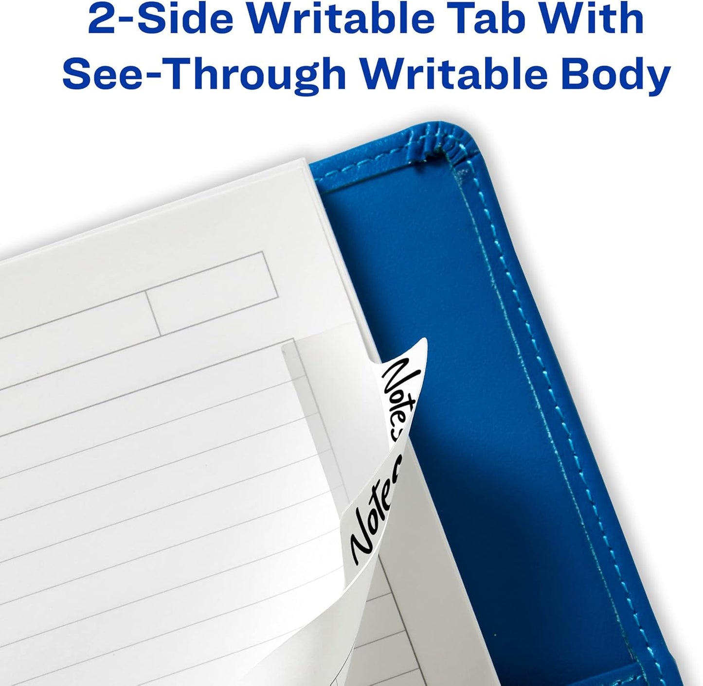 Avery Margin Ultra Tabs, 2.5" x 1", 2-Side Writable, White, 24 Repositionable Page Tabs (74789)
