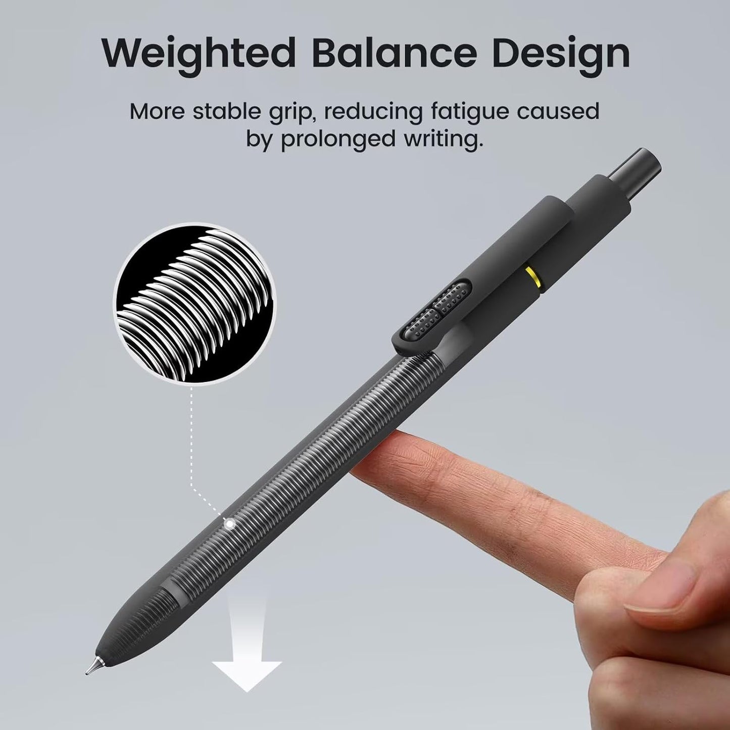 8Pcs Black Gel Pens - 0.7mm Medium Point Black Ink Pens | Smooth Writing - Quick Drying Retractable Pen for Men Women (Morandi - 8Pcs)