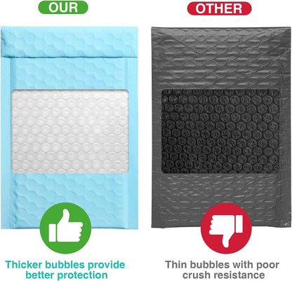 Metronic Bubble Mailers 6x10 Inch 100 Pack Black Usable Size 6x9" Opaque Padded Envelopes Waterproof Bubble Envelopes Cushioning Mailer for Small Business Mailing Makeup Jewelry Gifts
