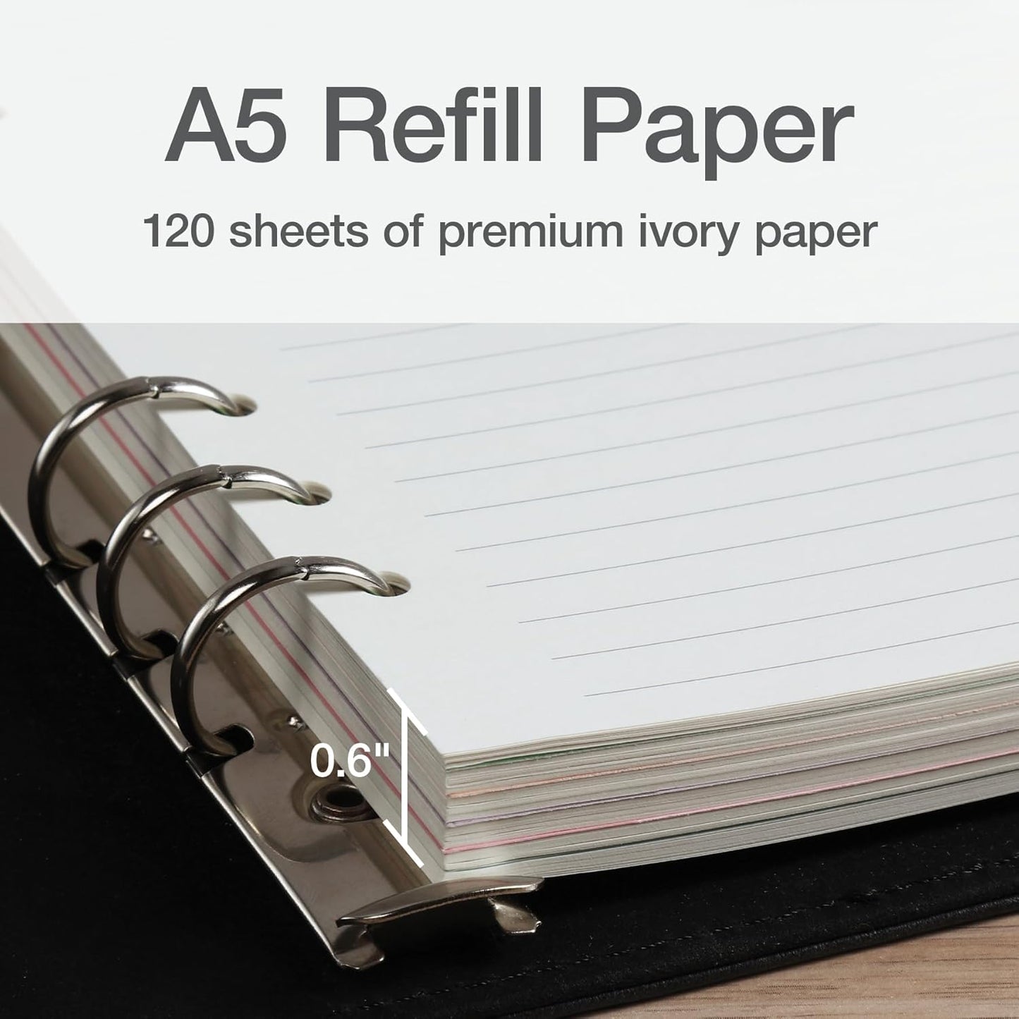 Oxford 6-Ring Professional Notebook, 7 x 9 Inch, Refillable Notebook, Writing Journal, Ivory Paper, 100 Sheets, Blush Pink Faux Leather Cover (90005)