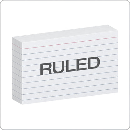Oxford Ruled Index Cards, 3" x 5", White, 1,000 Cards, 10 Packs of 100 (98833)