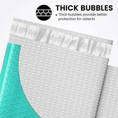 Fuxury Bubble Mailer 6x10" 100 Pack White Bubble Mailers Usable Size 6x9" Self Seal Padded Mailing Envelopes Opaque Bubble Padded Mailer for Small Business Mailing Jewelry Makeup Small Items