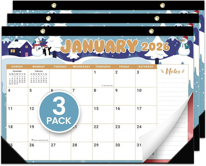 Desk Calendar 2026-2027, 21-Month Calendar Runs Until June 2027, Large 17" x 12" Monthly Desktop & Wall Calendar for Home & Office - Floral