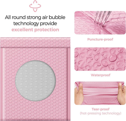 Fuxury Bubble Mailers 10.5x16 Inch 40 Pack Self Seal Padded Envelopes Waterproof Mailing Envelopes Bubble Padded Cushioning Padded Mailers Bubble Bags for Packaging Small Business Large #5 Black