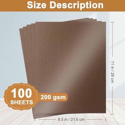 Silunkia 40 Sheets Gold Shimmer Cardstock 8.5 x 11 Certificate Paper, 75lb Craft Paper Card Stock for Cards Making, Birthday Decorations, Wedding Invitations, Greeting Cards